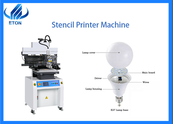 श्रीमती लाइन अर्ध स्वचालित स्टैंसिल प्रिंटर 8000 मिमी / न्यूनतम एलईडी उत्पादन लाइन: