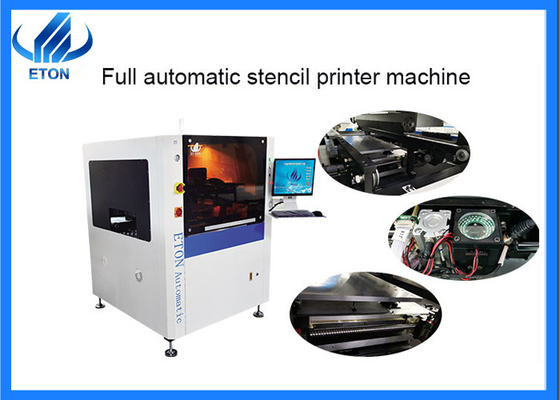 पूर्ण स्वचालित विजन स्टैंसिल प्रिंटर मशीन प्रोग्राम करने योग्य मोटर ड्राइव प्रिंट प्रमुख