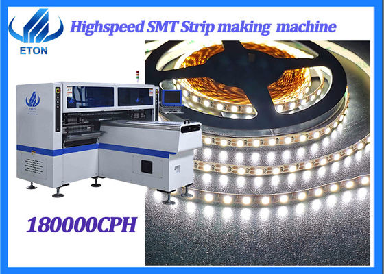 34PCS हेड्स 68PCS फीडर SMT माउंटिंग मशीन 180000 CPH 380V AC 50Hz एलईडी ट्यूब लाइट्स के लिए