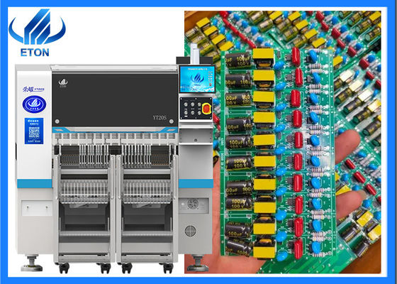 उच्च परिशुद्धता एसएमटी बनाने की मशीन 98000CPH एसएमटी उत्पादन लाइन के लिए 100% मूल 220 वी बिजली की आपूर्ति