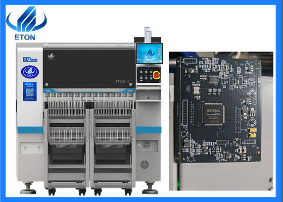 500×300 मिमी पीसीबी एसएमटी मशीन 20 सिर लचीला वायरिंग गति उत्पादन के लिए उन्नत प्लेसमेंट मोड