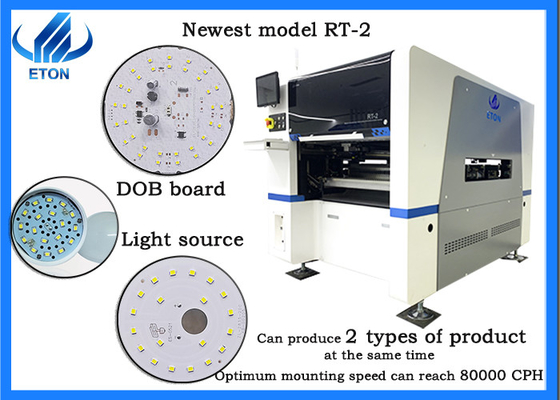 20 नोजल श्रीमती माउंटिंग मशीन डबल मॉड्यूल दो रेल पीसीबी श्रीमती असेंबली मशीन