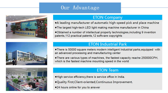 20 हेड्स पिक एंड प्लेस मशीन 500X450mm PCB साइज 80000 CPH स्पीड