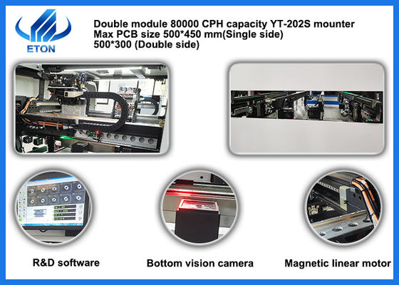 अल्ट्रा-हाई प्रेसिजन 0201 घटकों एसएमटी पिक एंड प्लेस मशीन को माउंट कर सकता है