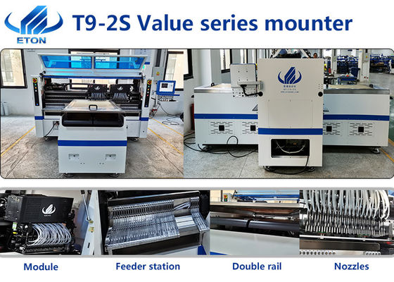SIRA डबल रेल श्रीमती पिक प्लेस मशीन चार समूह प्लेसमेंट प्रमुख 136 फीडर स्टेशन