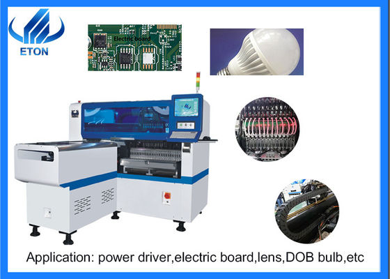 श्रीमती मशीन 0402-17 मिमी के लिए घटकों को माउंट कर सकती है, लेंस, एलईडी ट्यूब, एलईडी बल्ब, लचीली पट्टी, पावर ड्राइवर का उत्पादन कर सकती है