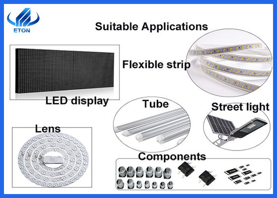 एलईडी पट्टी, एलईडी ट्यूब पिक और प्लेस मशीन के लिए 90000 क्षमता एसएमटी माउंटर 1950 मिमी के साथ 24 सिर