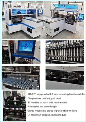 श्रीमती माउंटिंग मशीन HT-F7S 180K 0.5M स्ट्रिप लाइट PCB असेंबली मशीन के लिए