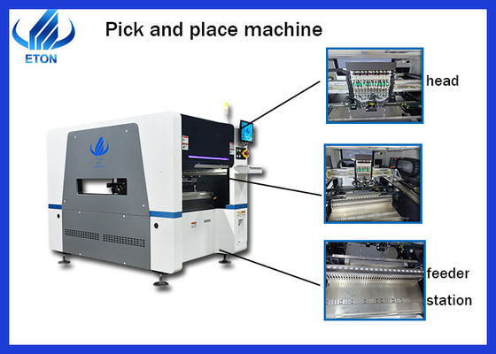 उच्च परिशुद्धता मार्क सुधार 10pcs सिर श्रीमती पिक एंड प्लेस मशीन प्रदर्शित करते हैं