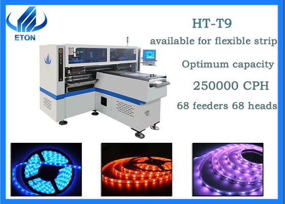 250 मिमी * किसी भी लम्बाई पीसीबी 5 डिजिटल कैमरे 250000 सीपीएच ने लचीली पट्टी एसएमटी माउंटिंग मशीन का नेतृत्व किया